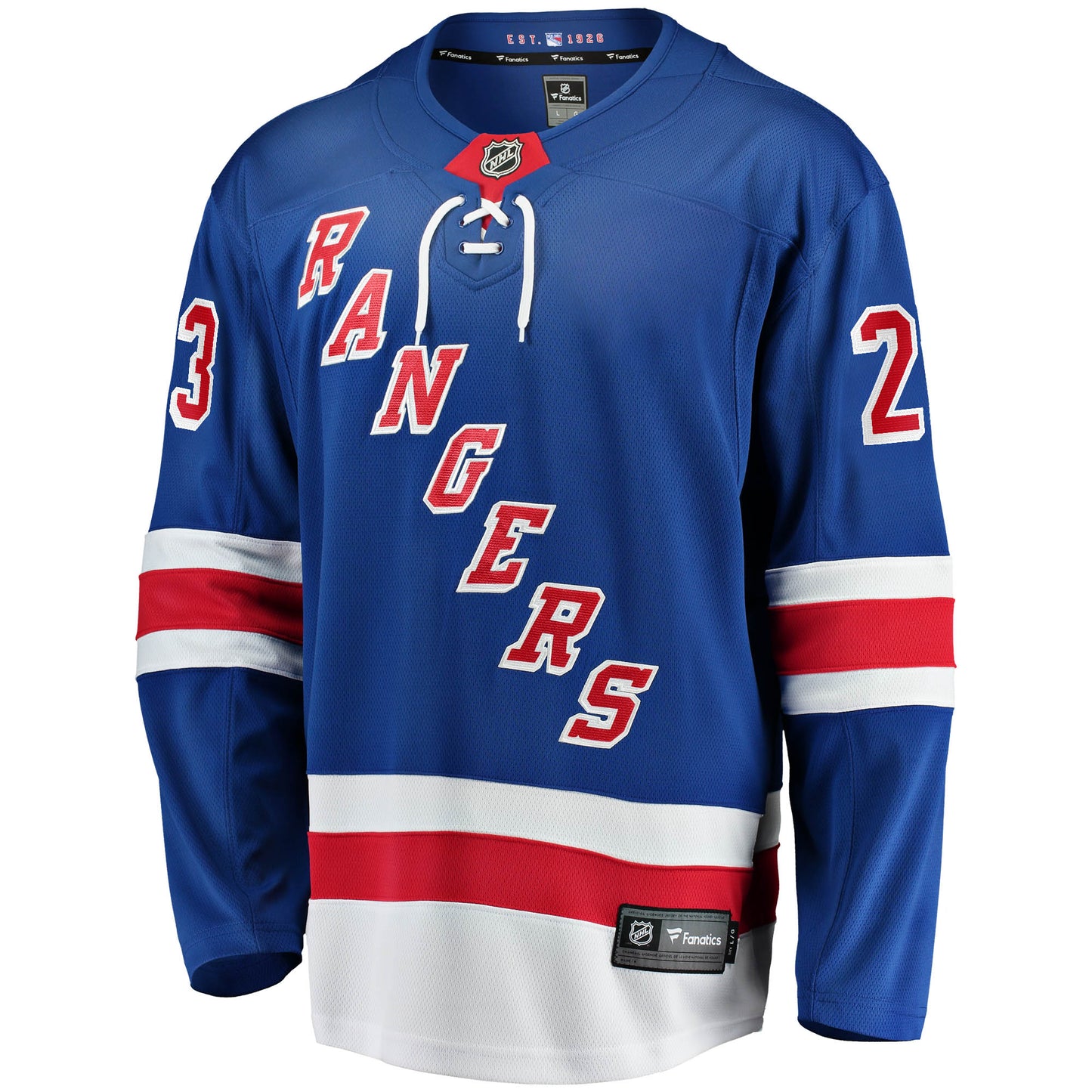Adam Fox New York Rangers Fanatics Branded 2017/18 Home Breakaway Replica Jersey &#8211; Blue